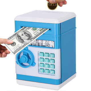 Tire-lire Electronique ATM-Bleu