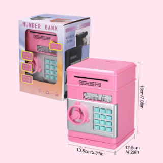 Tire-lire Electronique ATM-Rose