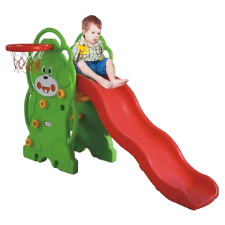 Toboggan Enfant avec Panier de Basket Intégré - 167*88*112 cm