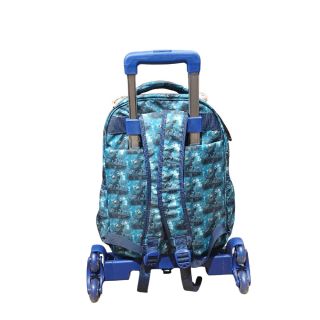 Trolley 16 Solide avec 3 roulettes -Bleu