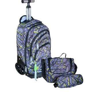 Trolley 18" 2barres+Sac à Gouter +Trousse Avec Base Rigide  + Porte Clé-Modèle 3