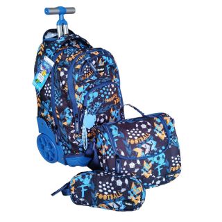 Trolley 18" 2barres+Sac à Gouter +Trousse Avec Base Rigide  + Porte Clé-Modèle 1
