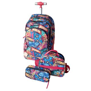 Trolley 18" 3Poches  +Sac à Gouter+ Trousse+ Porte Clé-Modèle 1
