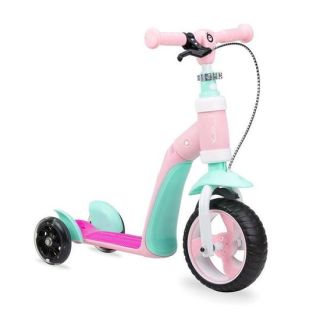 MoMi Trottinette 2 en 1 Elios Rose