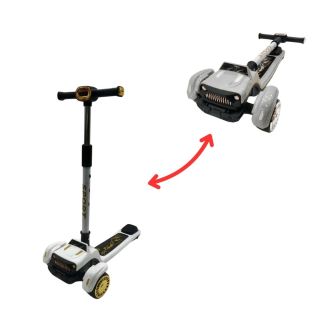 Trottinette Voiture Pour Enfant Pliable et Musical-Gris
