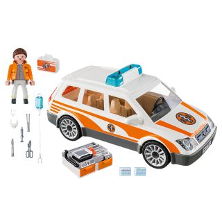 Voiture et ambulancier-Playmobil