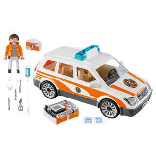 Voiture et ambulancier-Playmobil