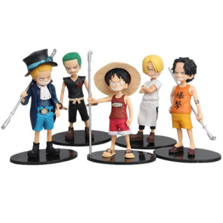 5 Figurines One Piece 15cm: Luffy Ace Sauron Sanji Saab